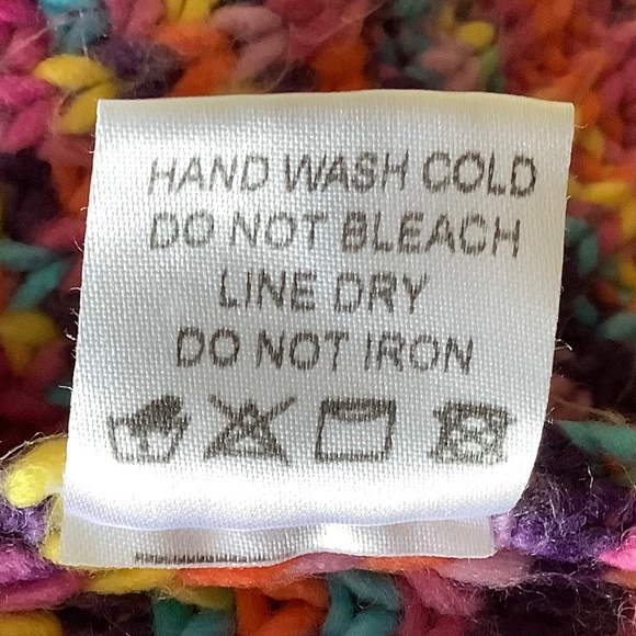 Michelle Mae Colorful Chunky Cropped Knit cardigan sweater XL - Picture 5 of 8